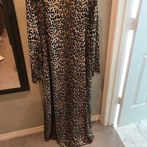 Long leopard kimono
